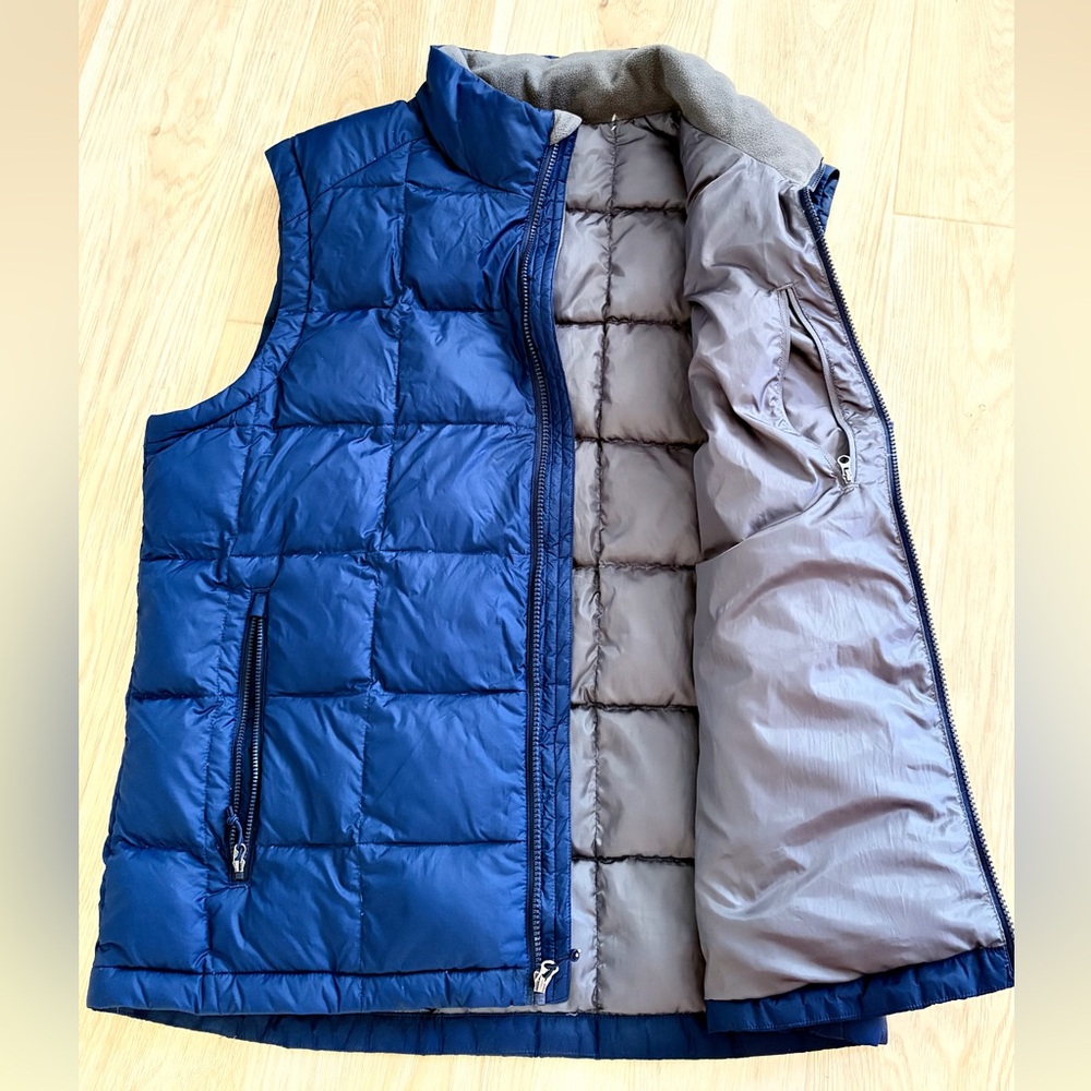 😱😍New Eddie Bauer Men’s Navy Blue Premium Goose Down Puffer Vest, Size Large